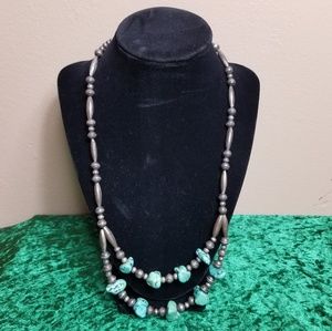 Hematite and Turqouise Necklace